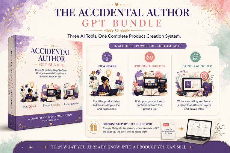 The Accidental Author GPT Bundle Contents