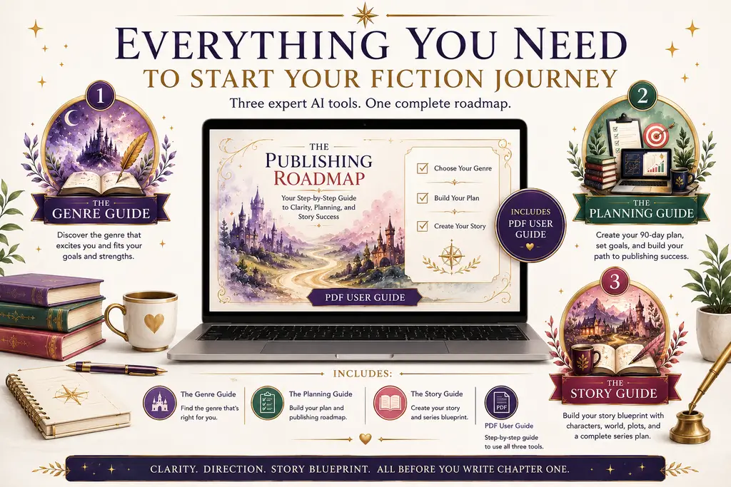 Everything included: The Genre Guide, The Planning Guide, The Story Guide, and a PDF user guide